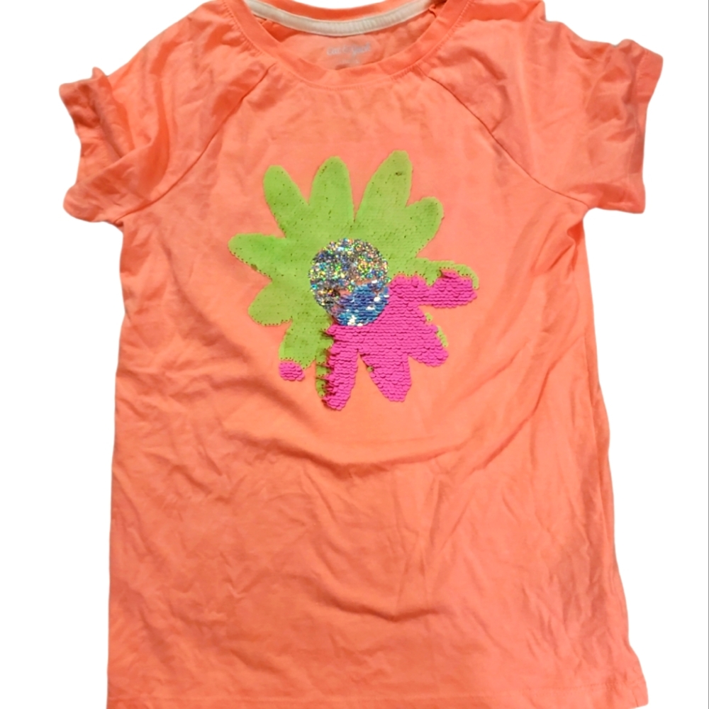 Cat & Jack Flip Sequins shirt L 10/12